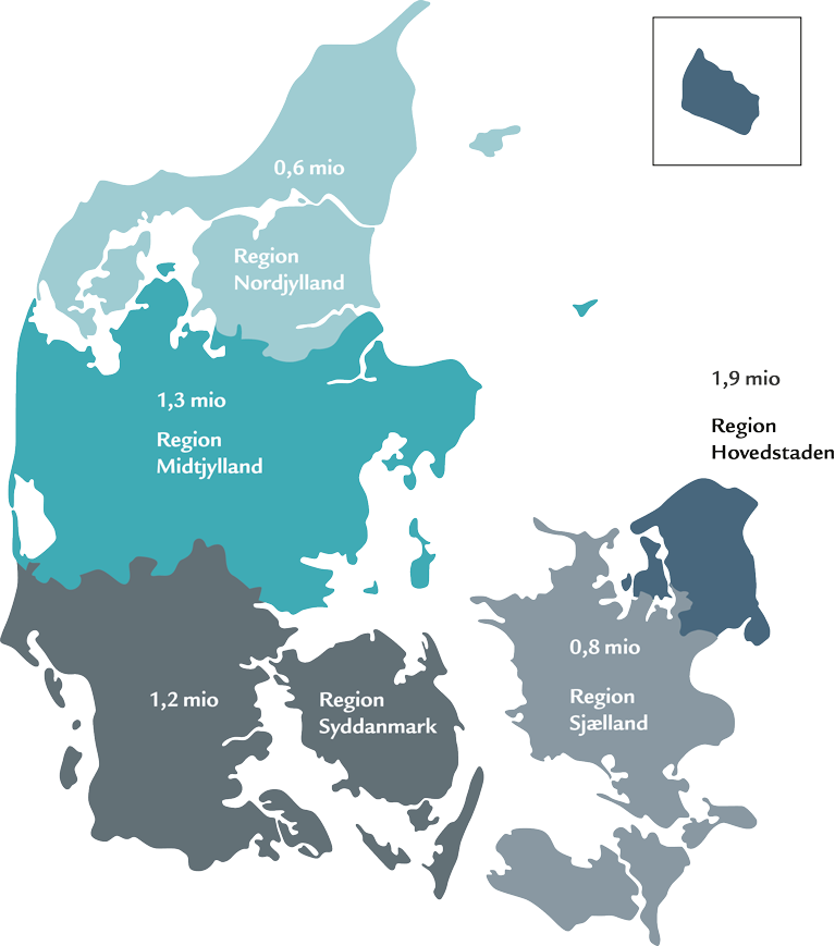 regioner jylland kart Regioner I Danmark regioner jylland kart