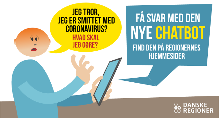 Jeg tror, jeg er smittet med coronavirus. Hvad skal jeg gøre? Få svar med den nye chatbot