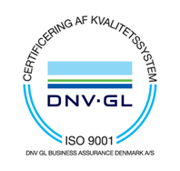 Vi er certificeret efter ISO 9001.